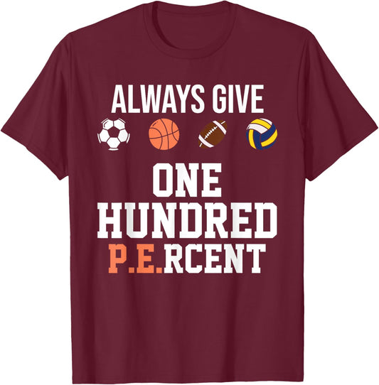 PE Techer Physical education T-Shirt - T-Shirt | Maroon