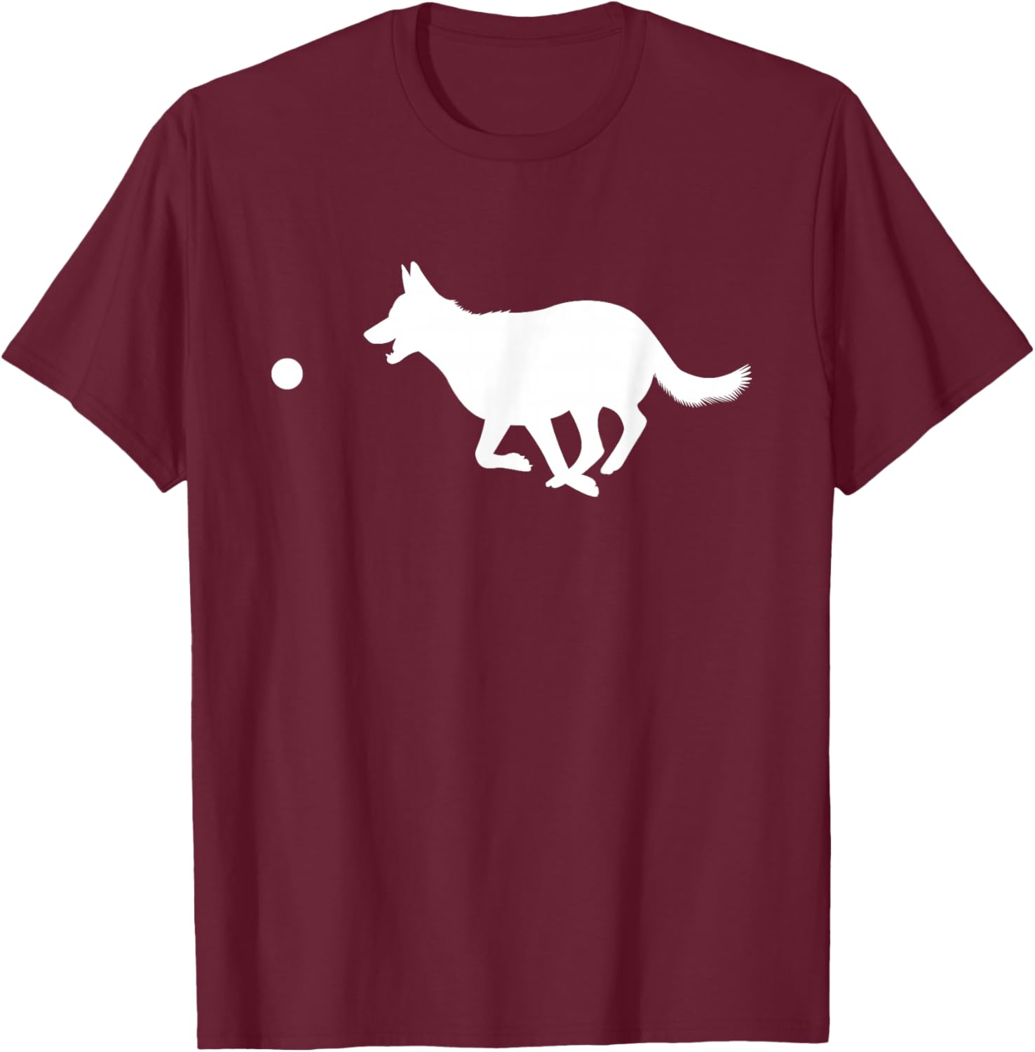 White Shepherd Dog Breed White German Shepherd T-Shirt - T-Shirt | Maroon