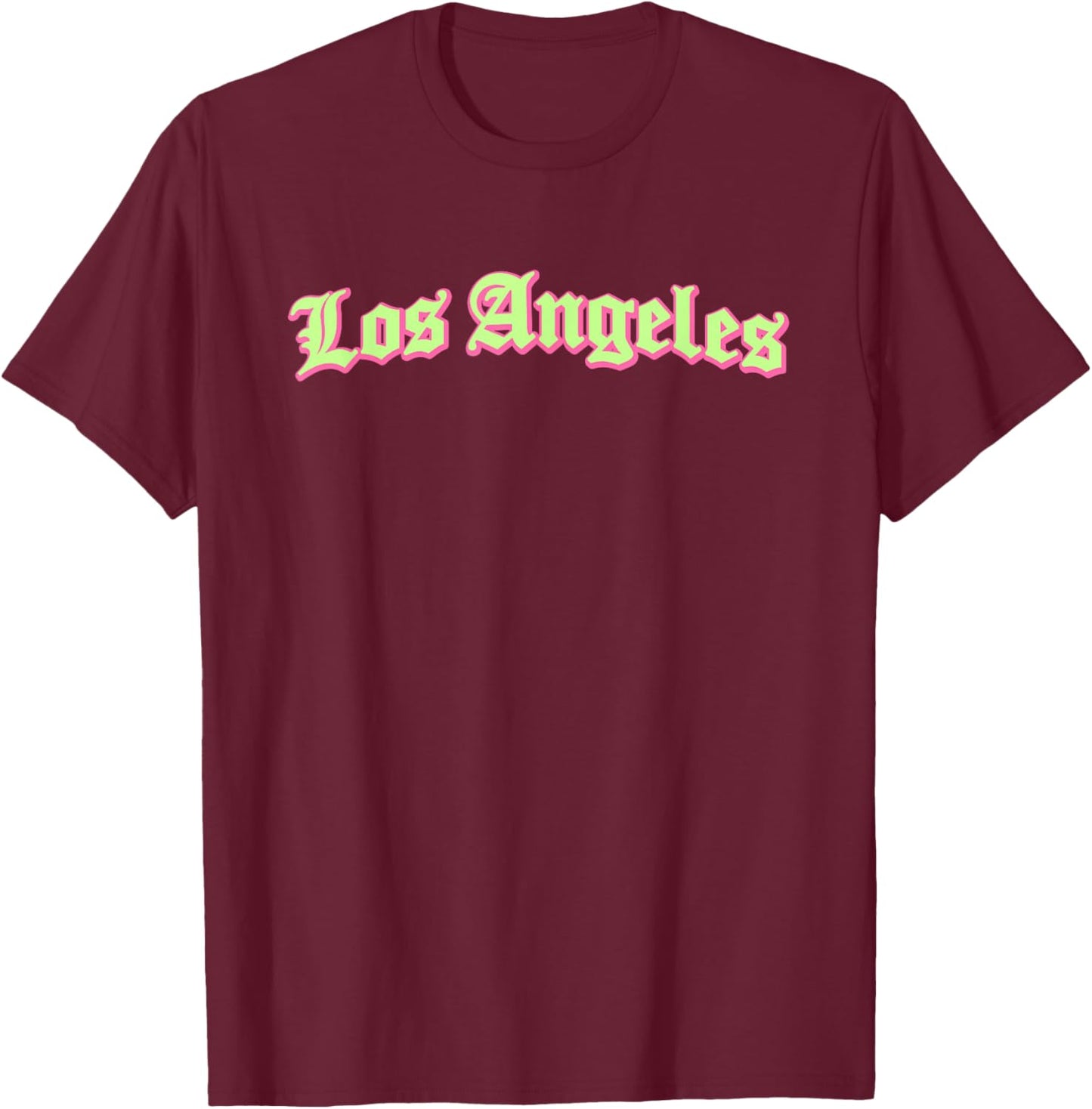 90s Retro Los Angeles Souvenir Men Women Kids Vintage LA T-Shirt - T-Shirt | Maroon