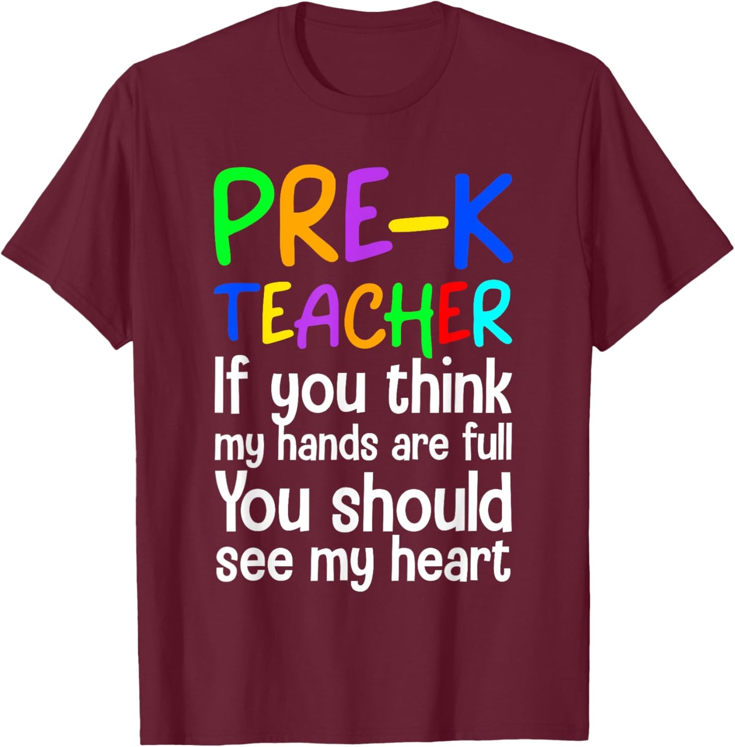 Pre-K Teacher Design Women Pre Kindergarten Teacher T-Shirt - T-Shirt | Maroon