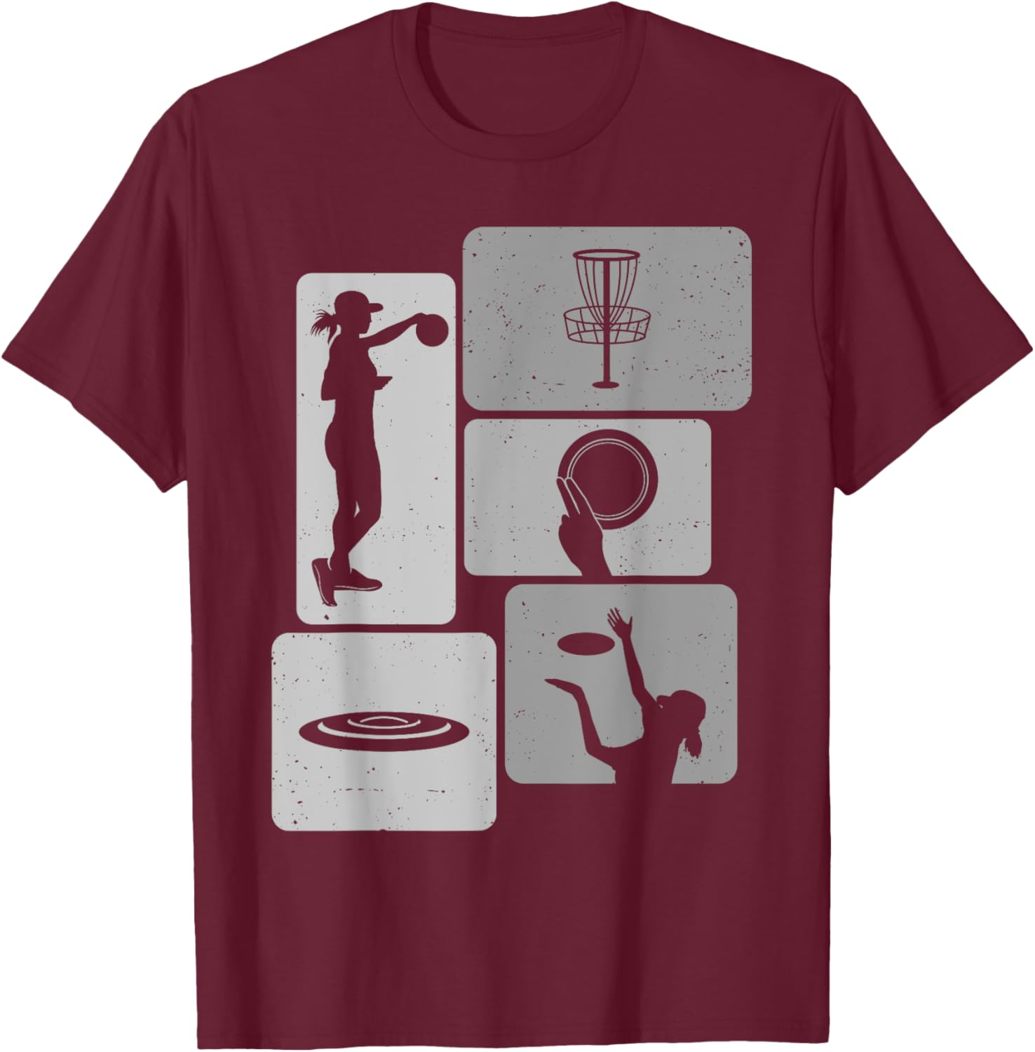 Funny Disc Golf Player Cool Flying Disk Sports Enthusiast T-Shirt - T-Shirt | Maroon