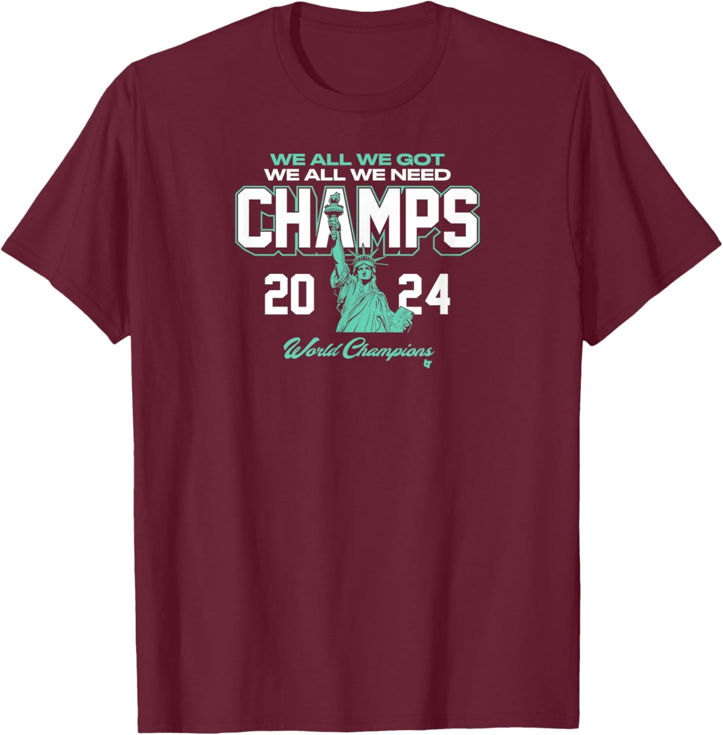 2024 Champs - New York Basketball T-Shirt - T-Shirt | Maroon