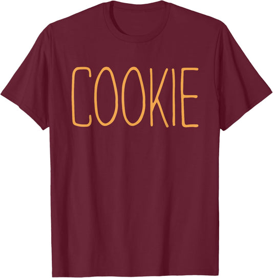 Cookie Shirt Adult Kids Men Women Chocolate Cookie Costume T-Shirt - T-Shirt | Maroon