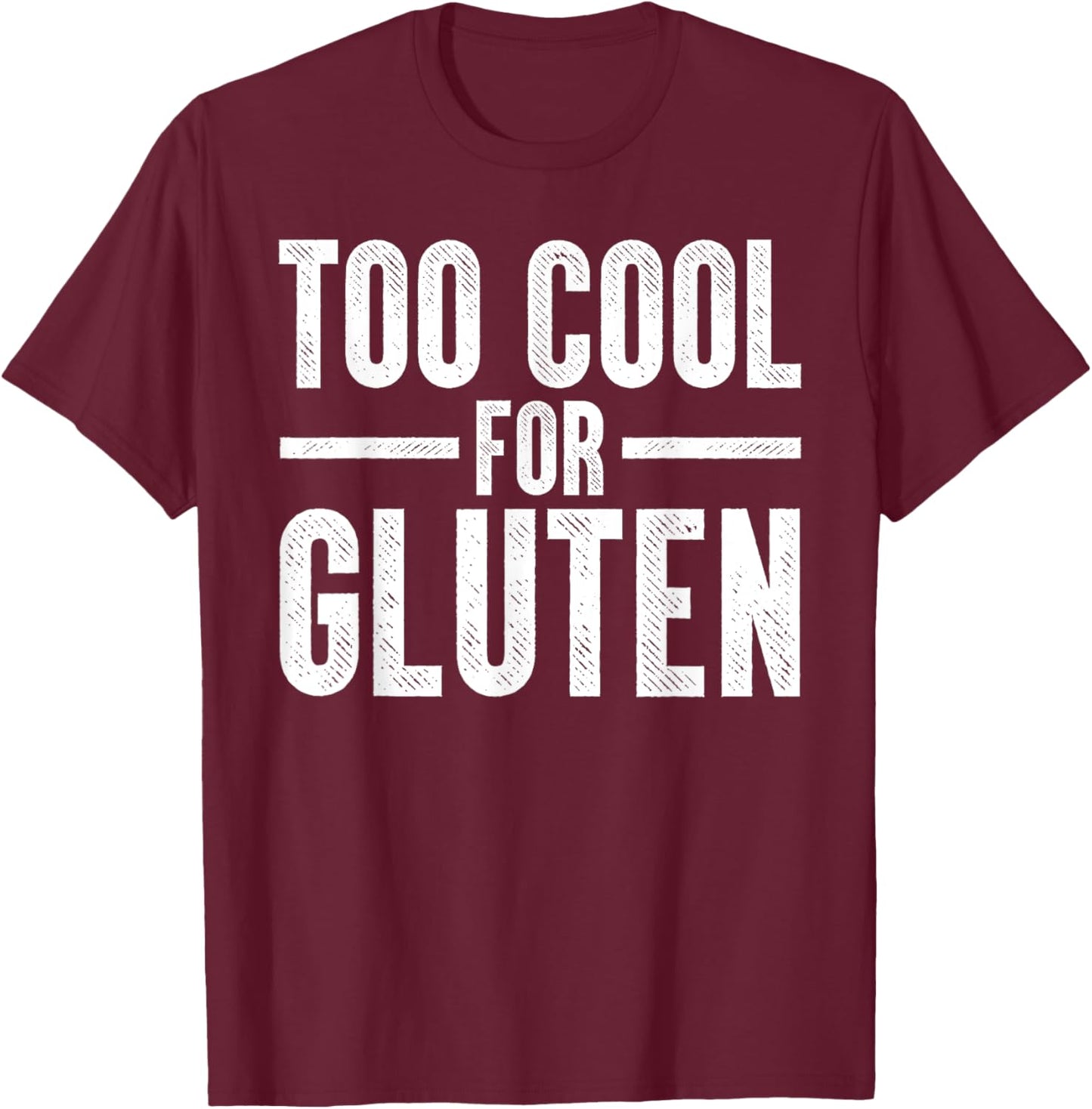 Funny Gluten Free Art For Boys Girls Men Celiac Awareness T-Shirt - T-Shirt | Maroon