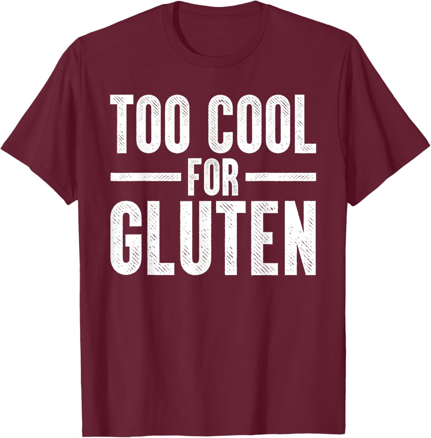 Funny Gluten Free Art For Boys Girls Men Celiac Awareness T-Shirt - T-Shirt | Maroon