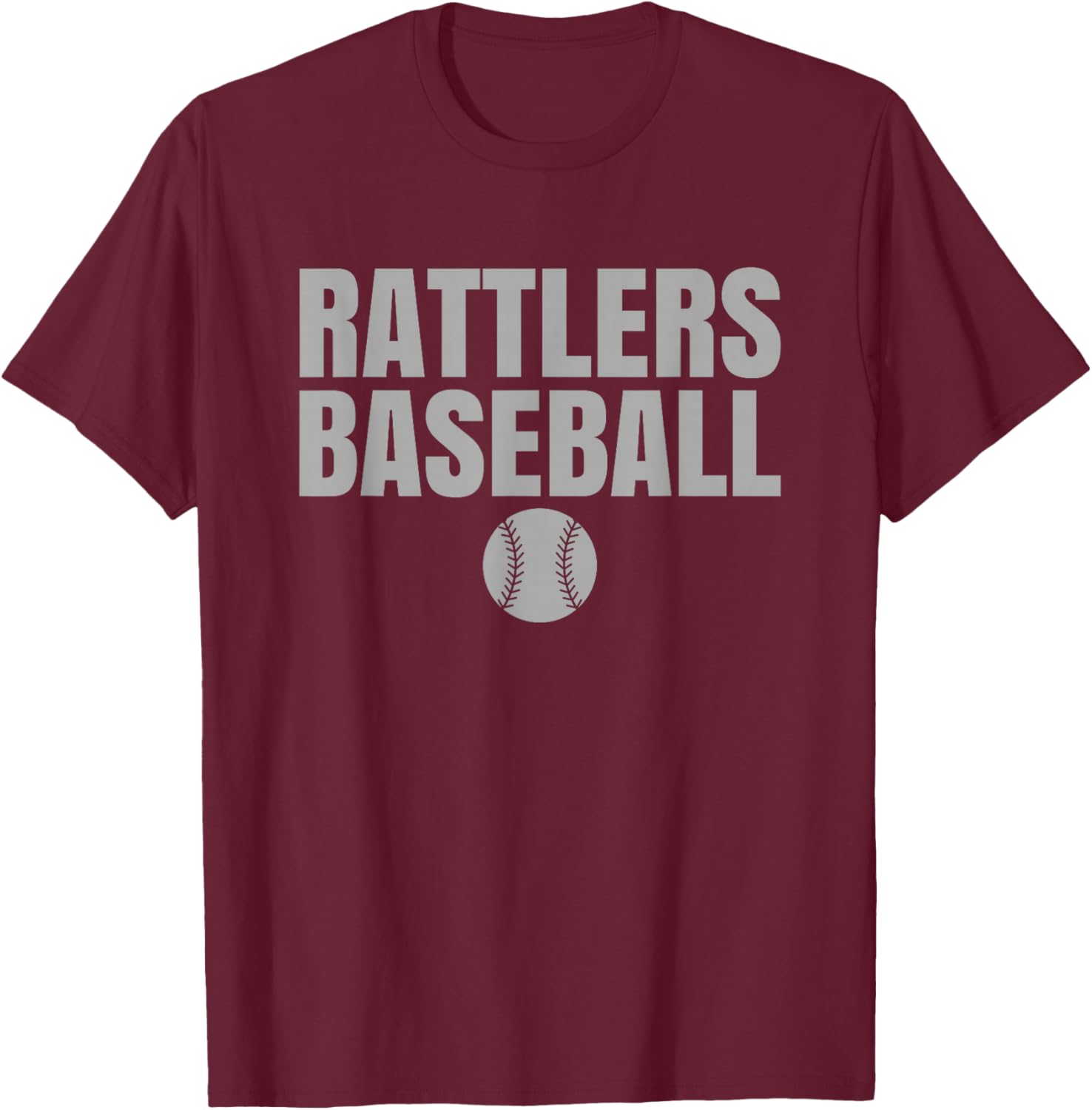 Mount Pleasant Rattlers Baseball T-Shirt - T-Shirt | Maroon