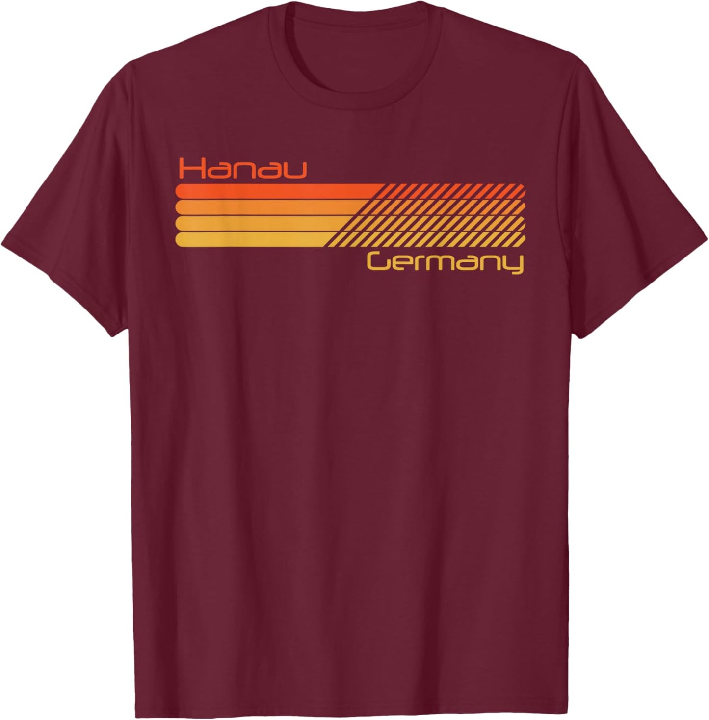 Retro Hanau Germany T-Shirt - T-Shirt | Maroon