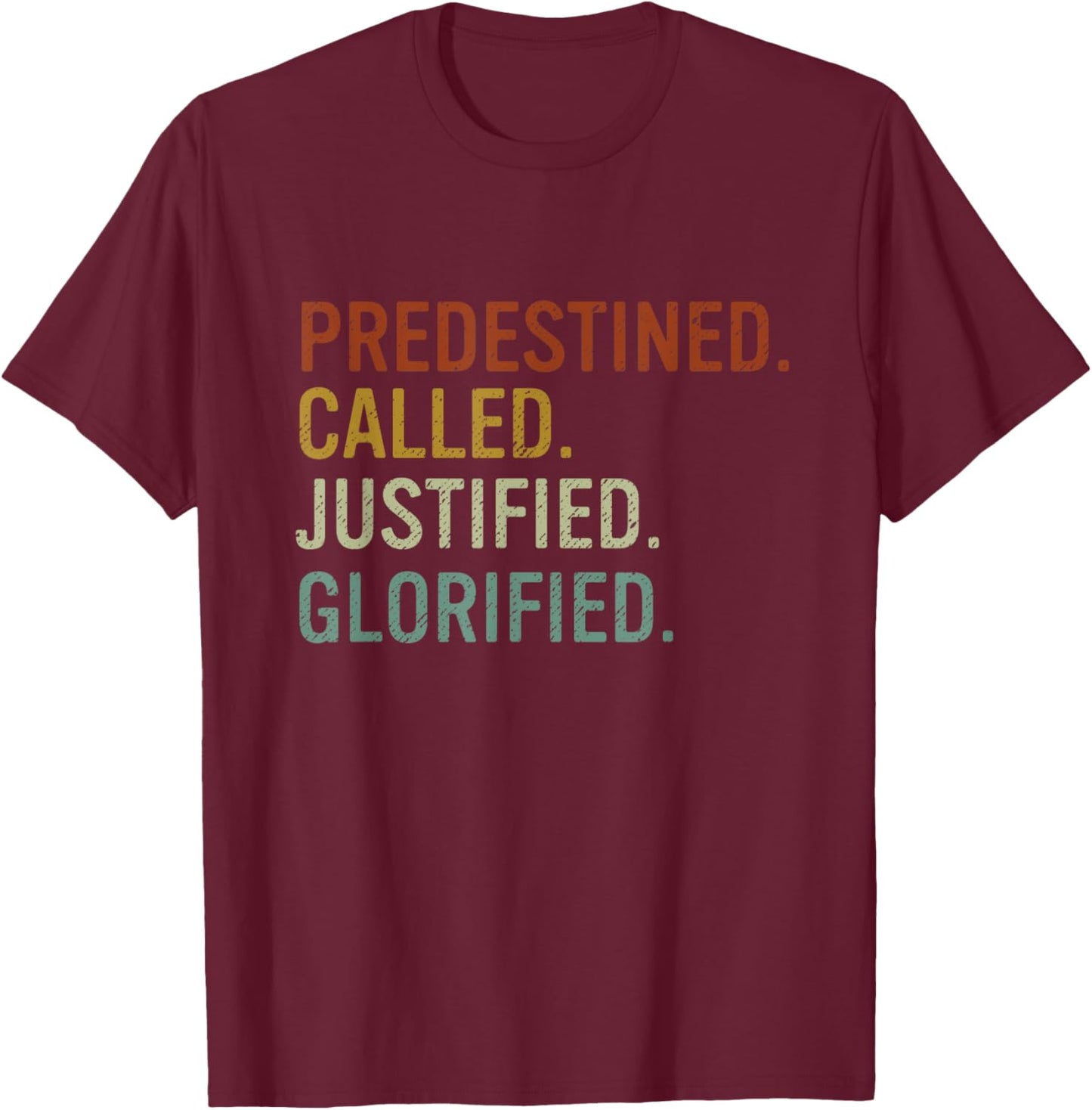 Theology Reformed Christian Romans 8 Bible Verse T-Shirt - T-Shirt | Maroon