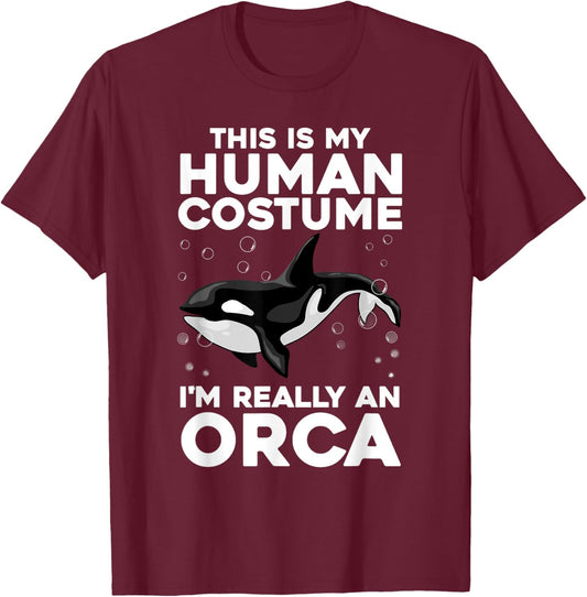 Cool Orca Design Women Sea Ocean Animal Orca Lover T-Shirt - T-Shirt | Maroon