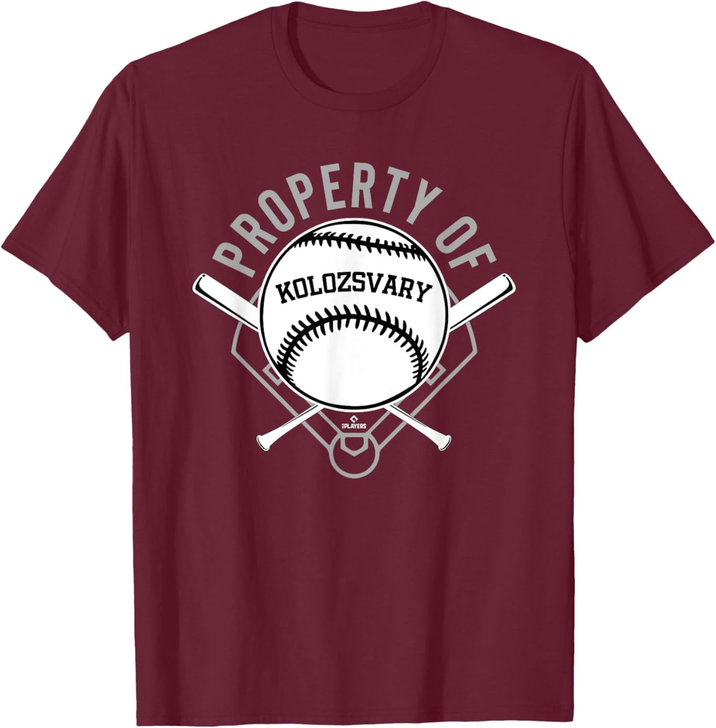 Property of Mark Kolozsvary Prospect Baseball Fan Gear T-Shirt - T-Shirt | Maroon