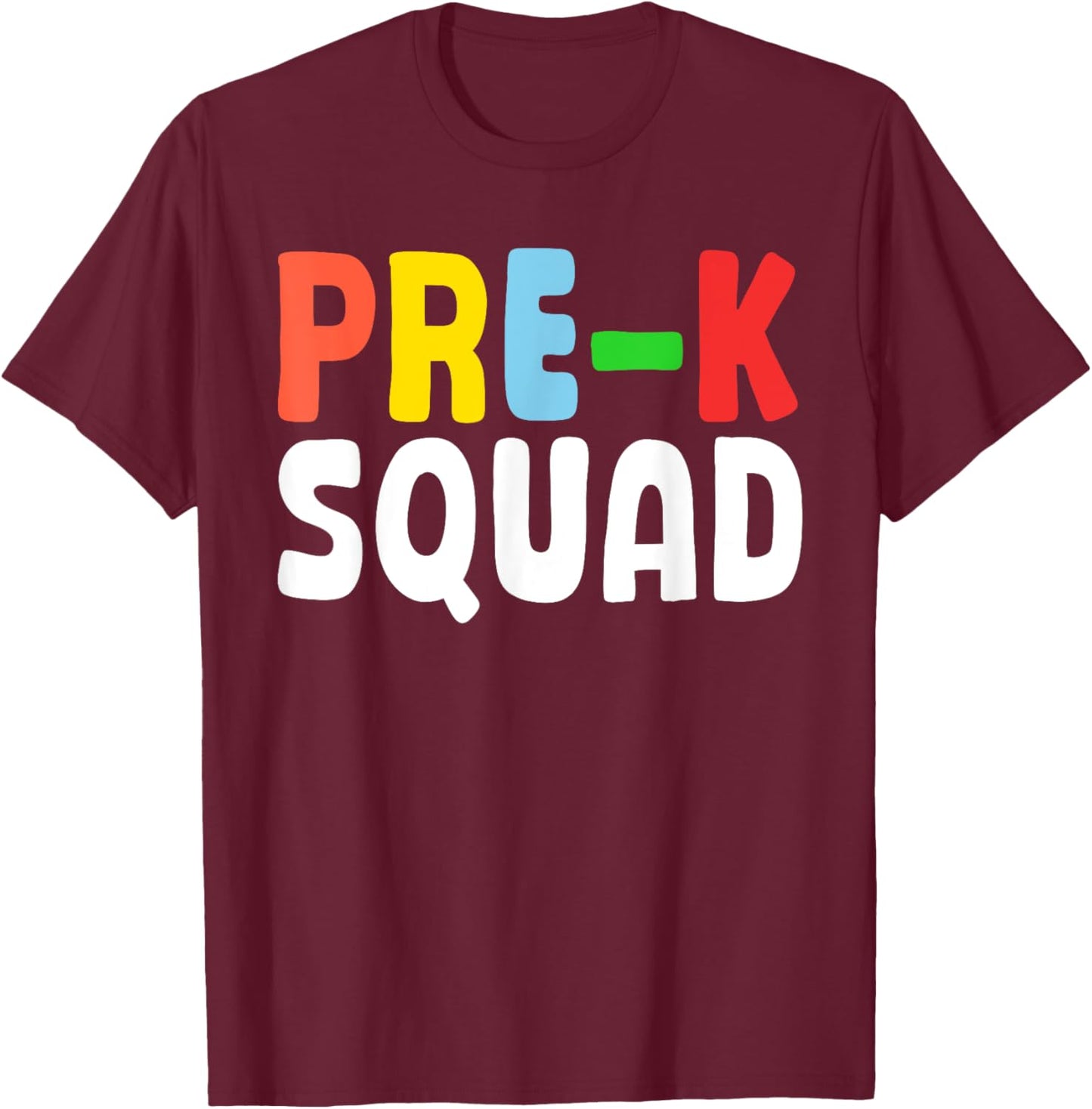 Cool Pre-K Squad Art Women Preschool PreK Teacher T-Shirt - T-Shirt | Maroon