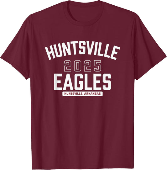 Huntsville Eagles Huntsville, Arkansas 2025 T-Shirt - T-Shirt | Maroon