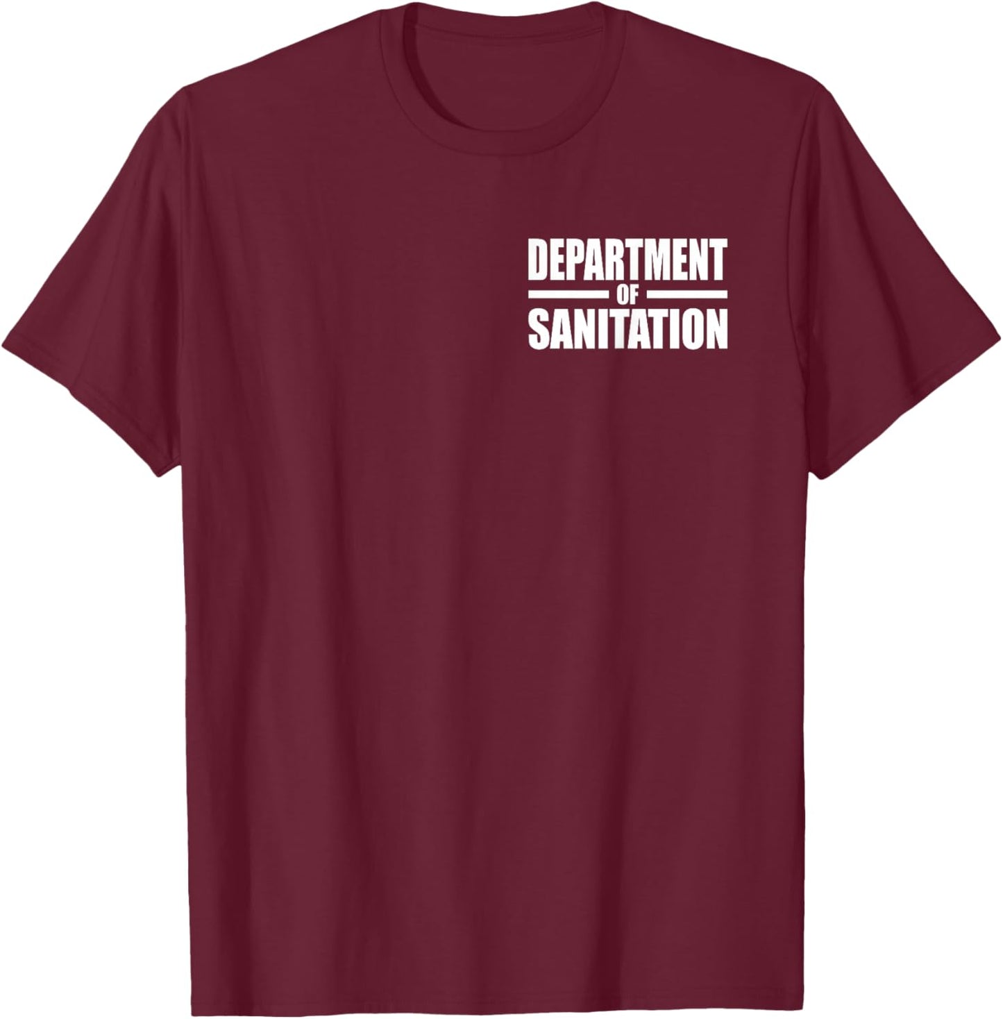 Department of Sanitation Garbage Trash Collector Uniform T-Shirt - T-Shirt | Maroon