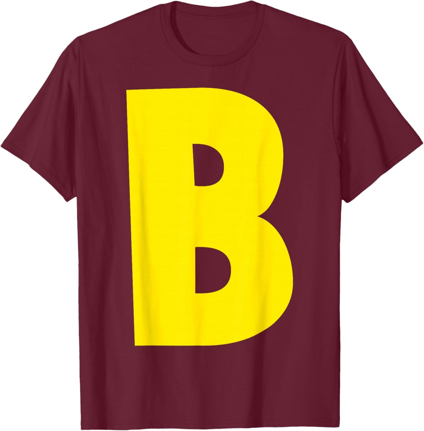 "B" Letter Chipmunk Group Matching Funny Halloween Letter B T-Shirt - T-Shirt | Maroon