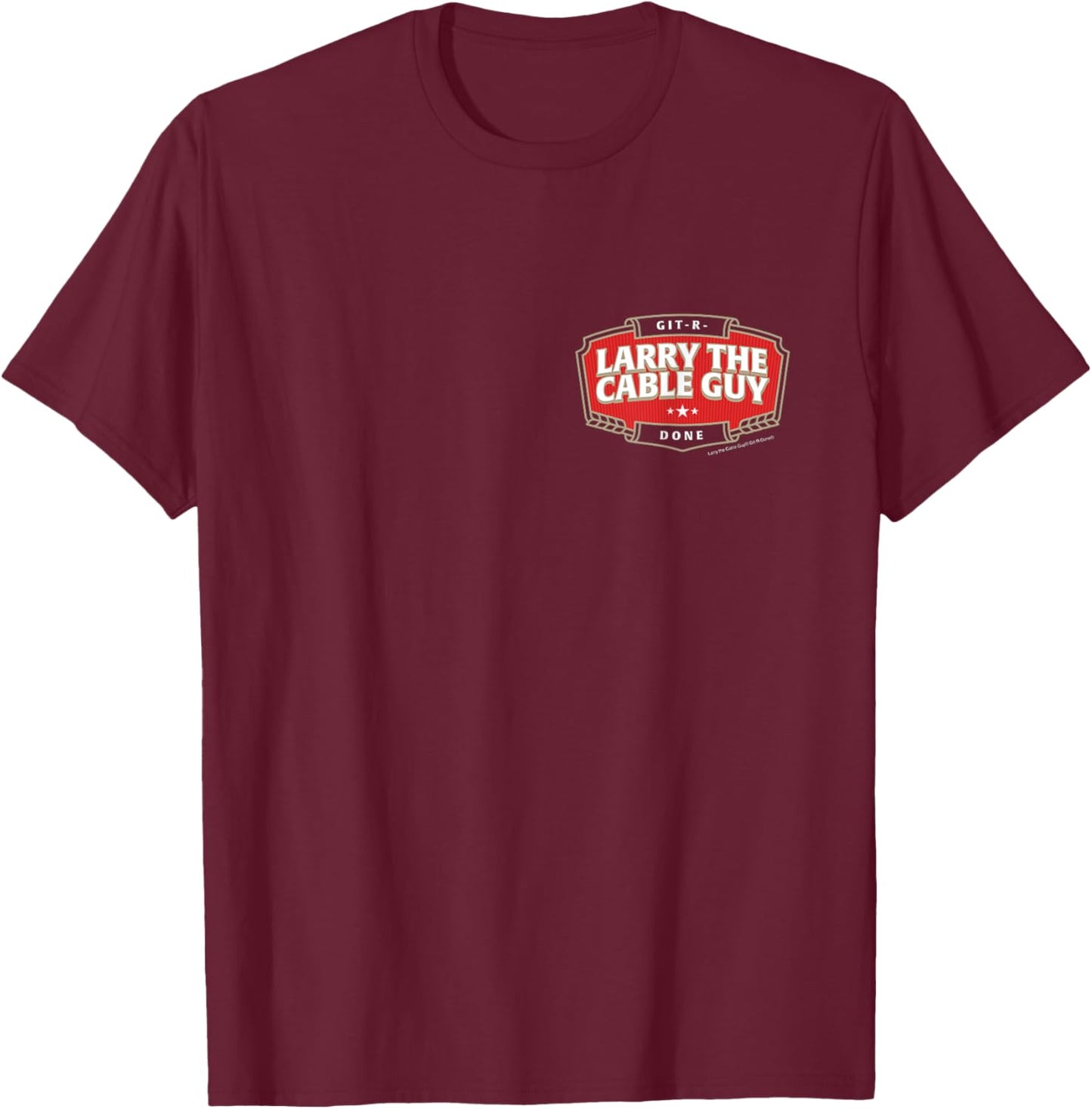 Larry the Cable Guy - Official Merchandise - Beer Label T-Shirt - T-Shirt | Maroon