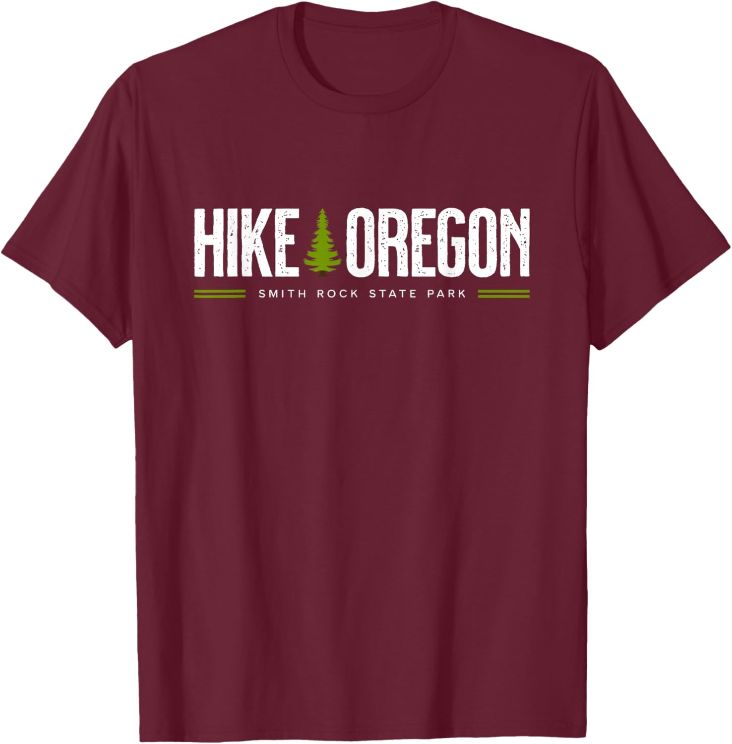 Oregon Smith Rock State Park Hike Tree Retro Graphic T-Shirt - T-Shirt | Maroon