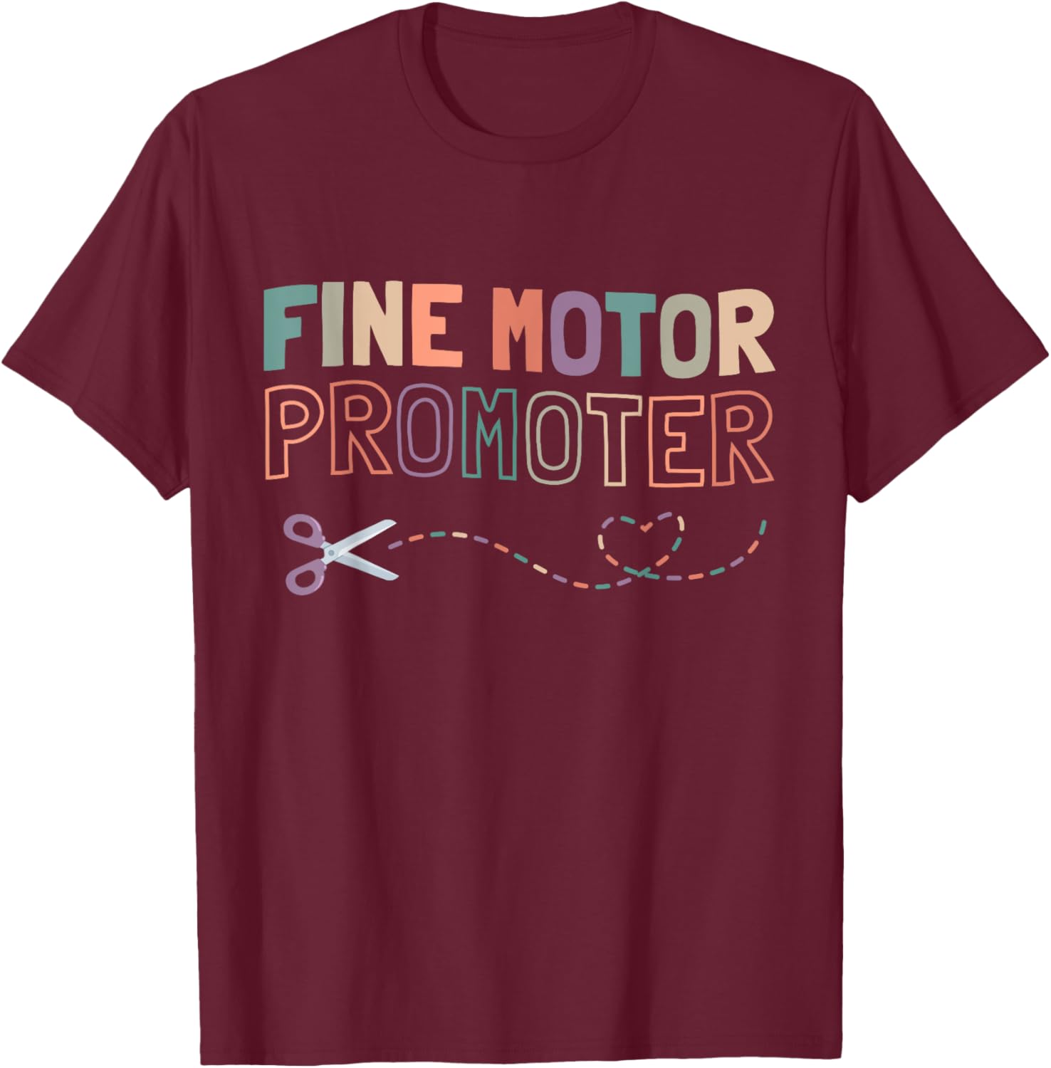 Groovy Fine Motor Promoter Occupational Therapy OT Therapist T-Shirt - T-Shirt | Maroon