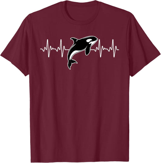 Cool Orca Design Women Kids Killer Whale Animal Orca T-Shirt - T-Shirt | Maroon
