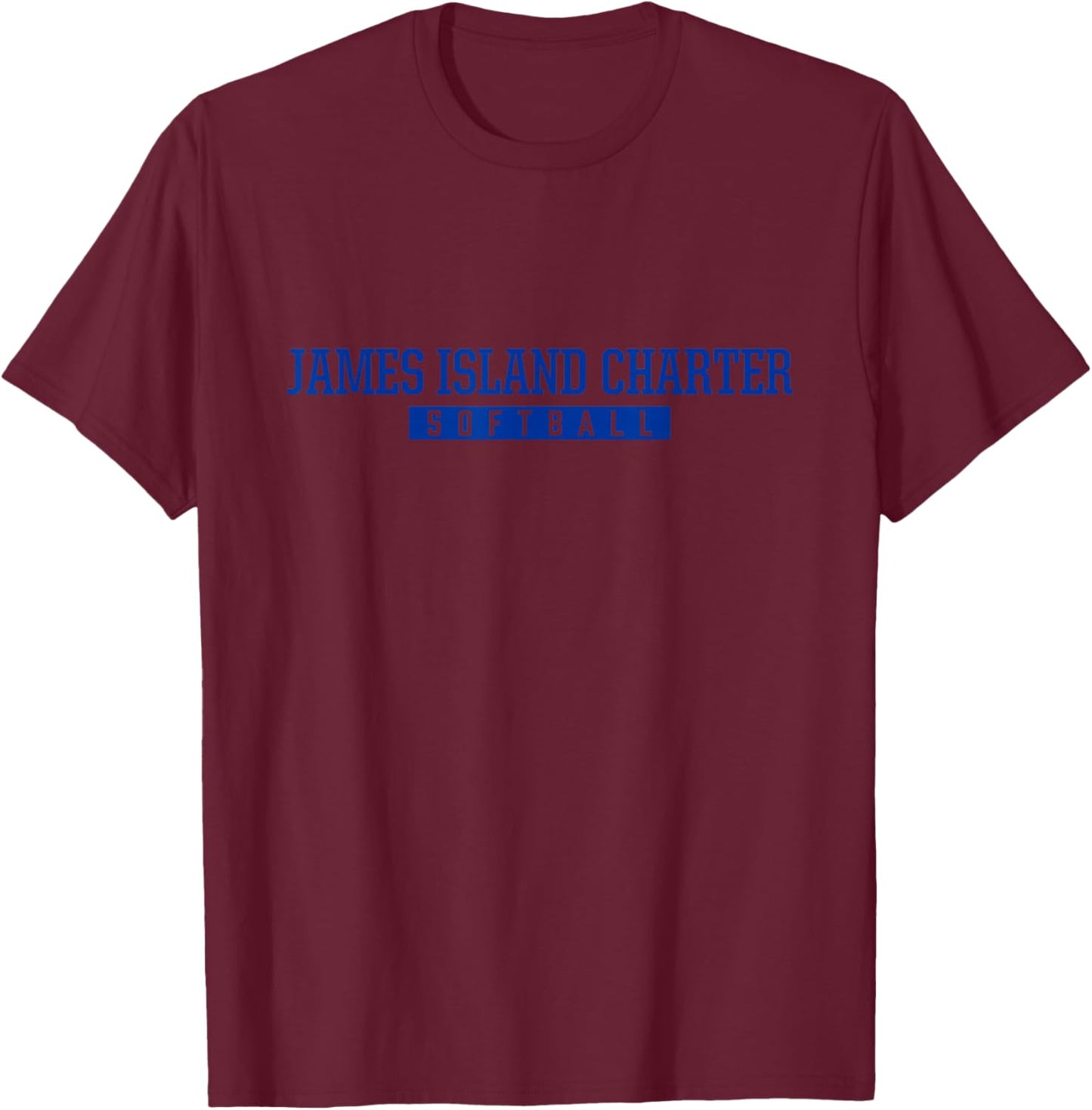 James Island Charter High School Softball T-Shirt - T-Shirt | Maroon