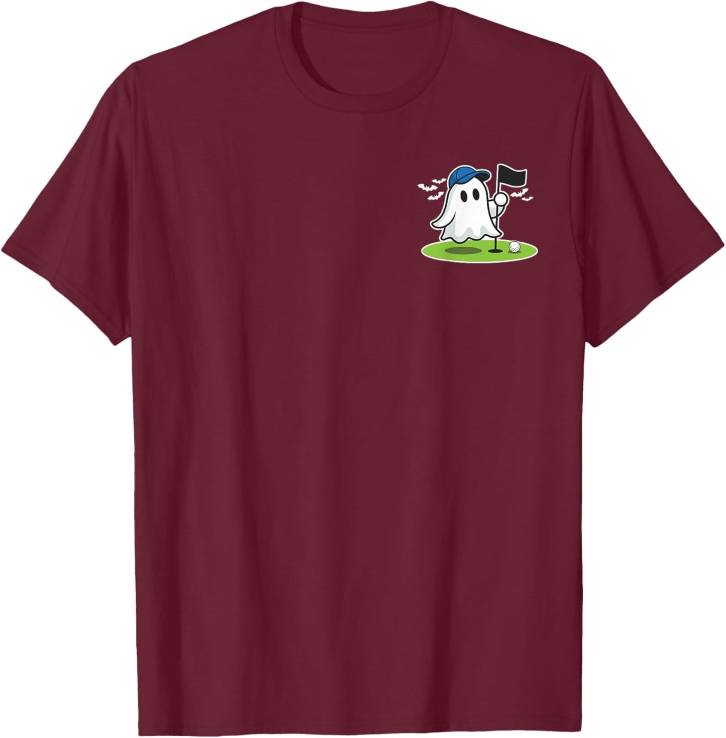 Halloween Golf Spooky Golf boo pocket Golfer T-Shirt - T-Shirt | Maroon