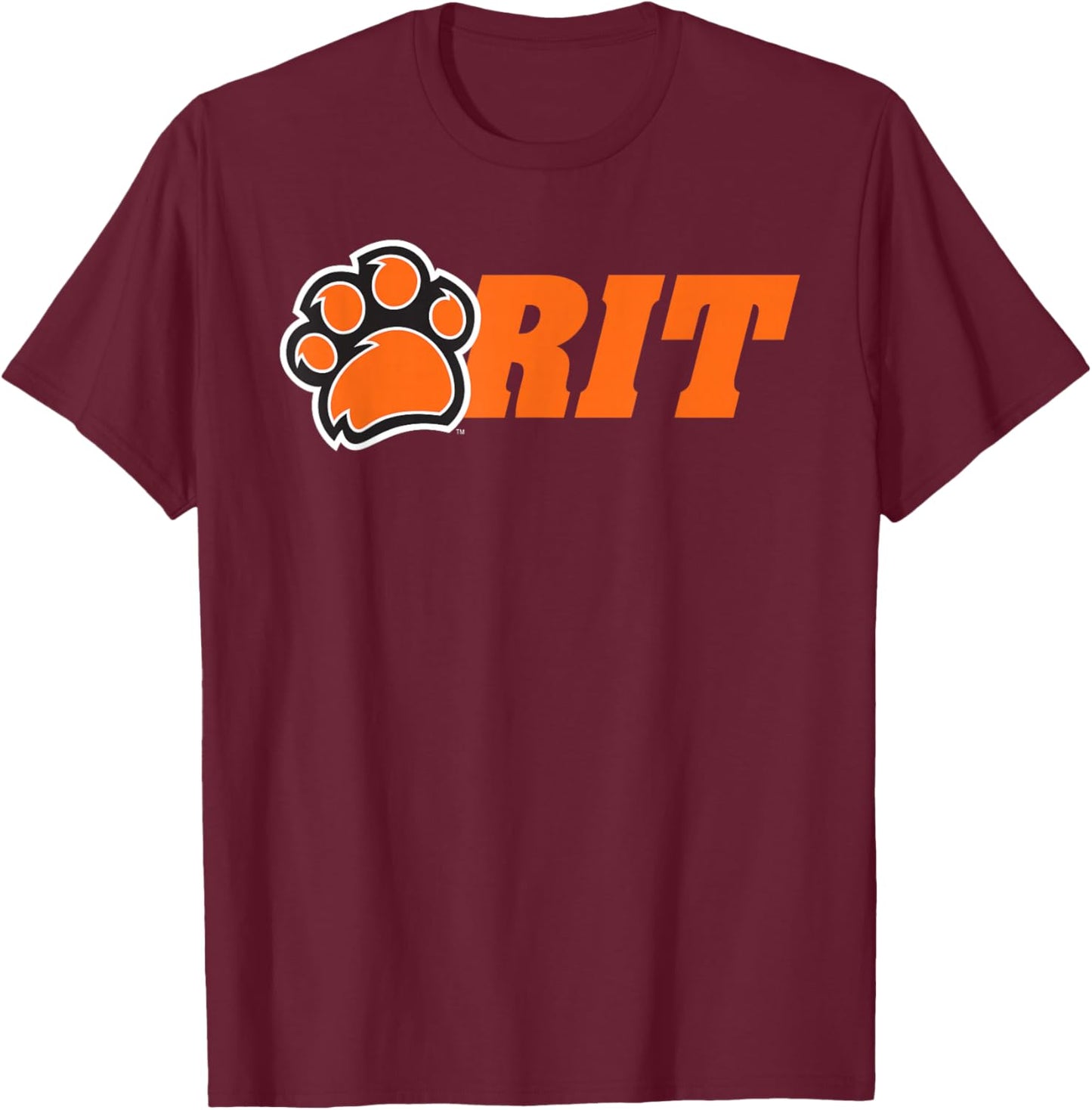 Rochester Institute of Technology -- Steve State RIT Paw Logo T-Shirt - T-Shirt | Maroon