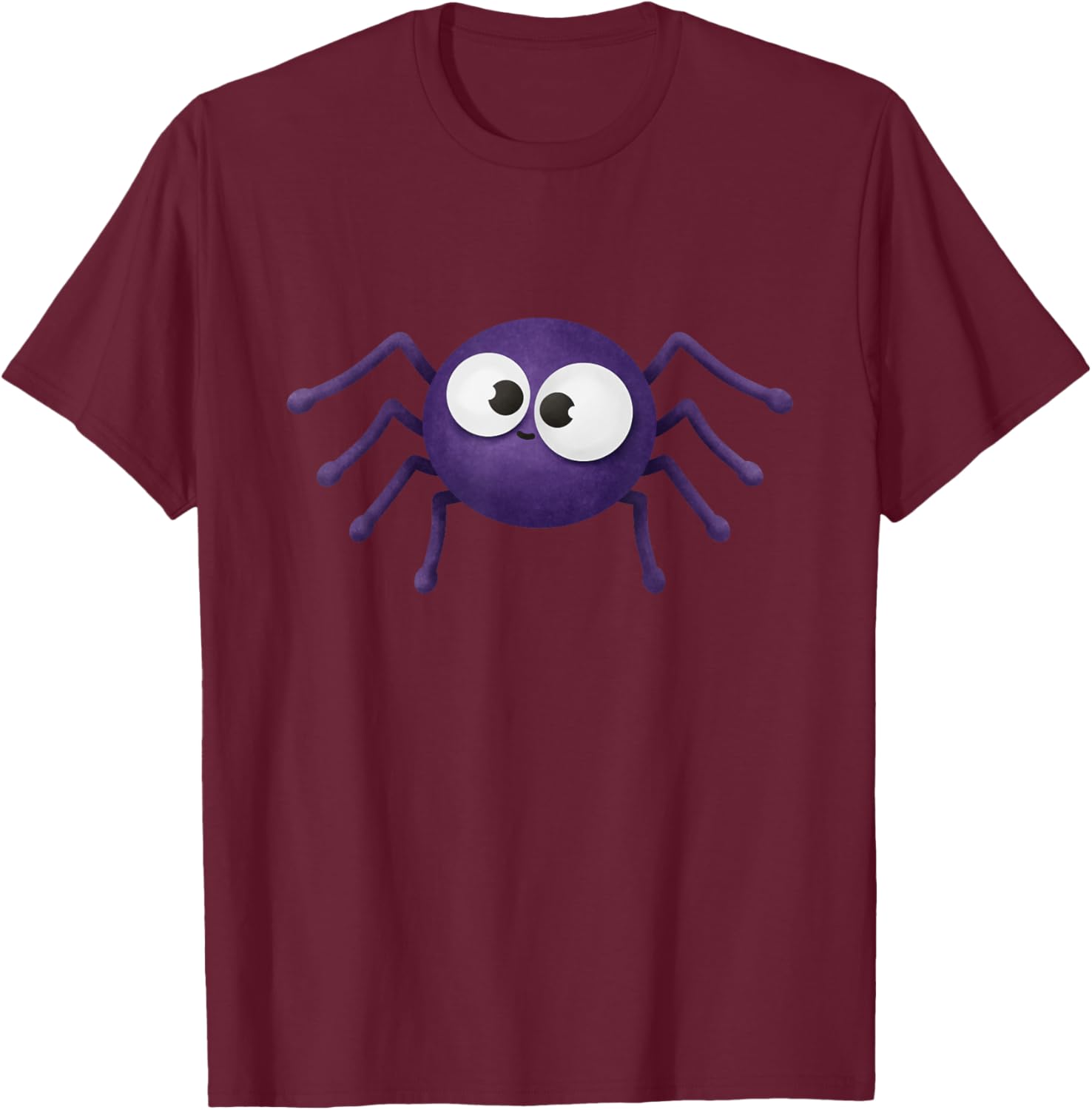 Blue Scary Spider Halloween T-Shirt - T-Shirt | Maroon