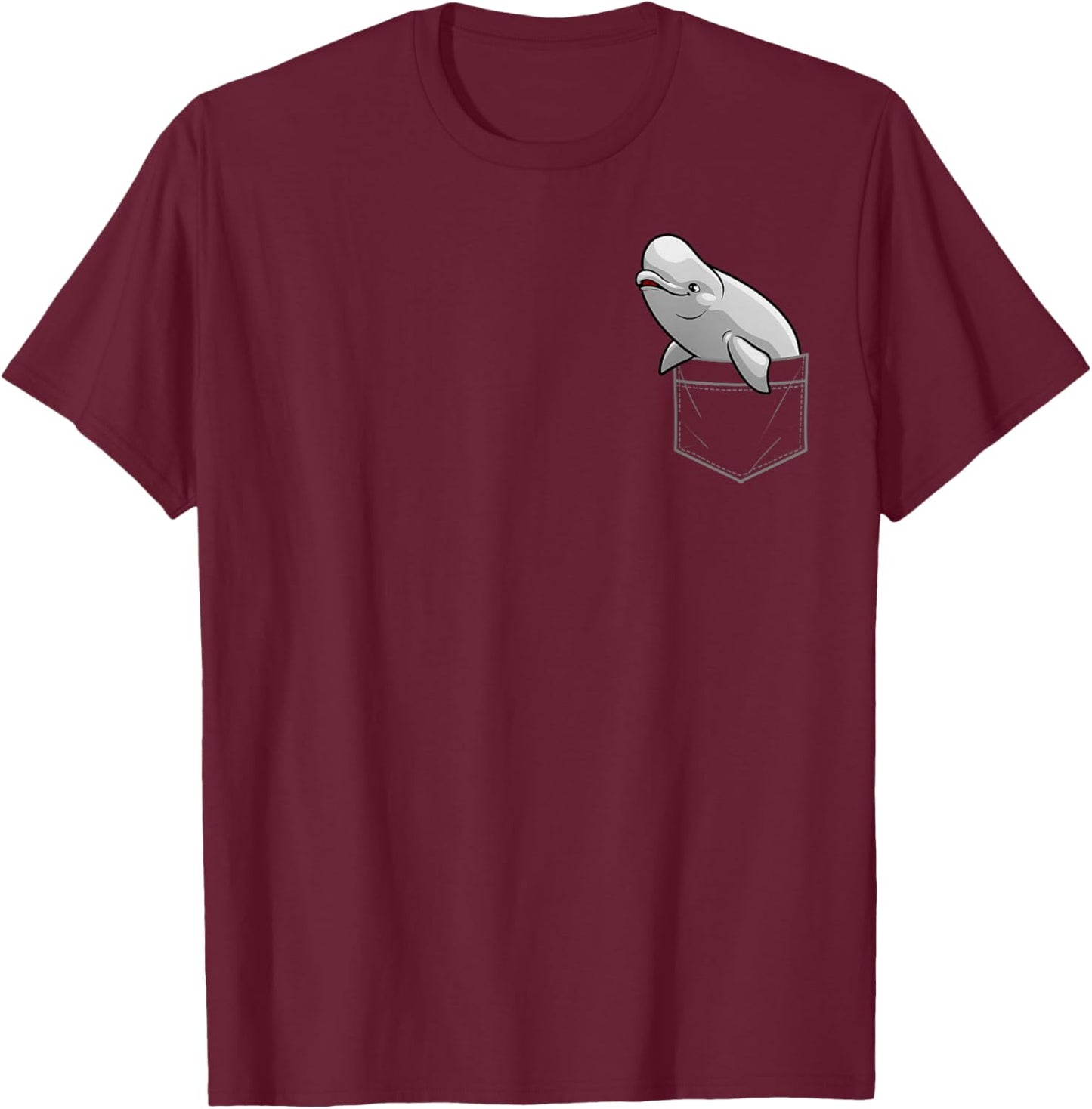 Cute Beluga Whale Art Women Kids Beluga Whale Lover T-Shirt - T-Shirt | Maroon