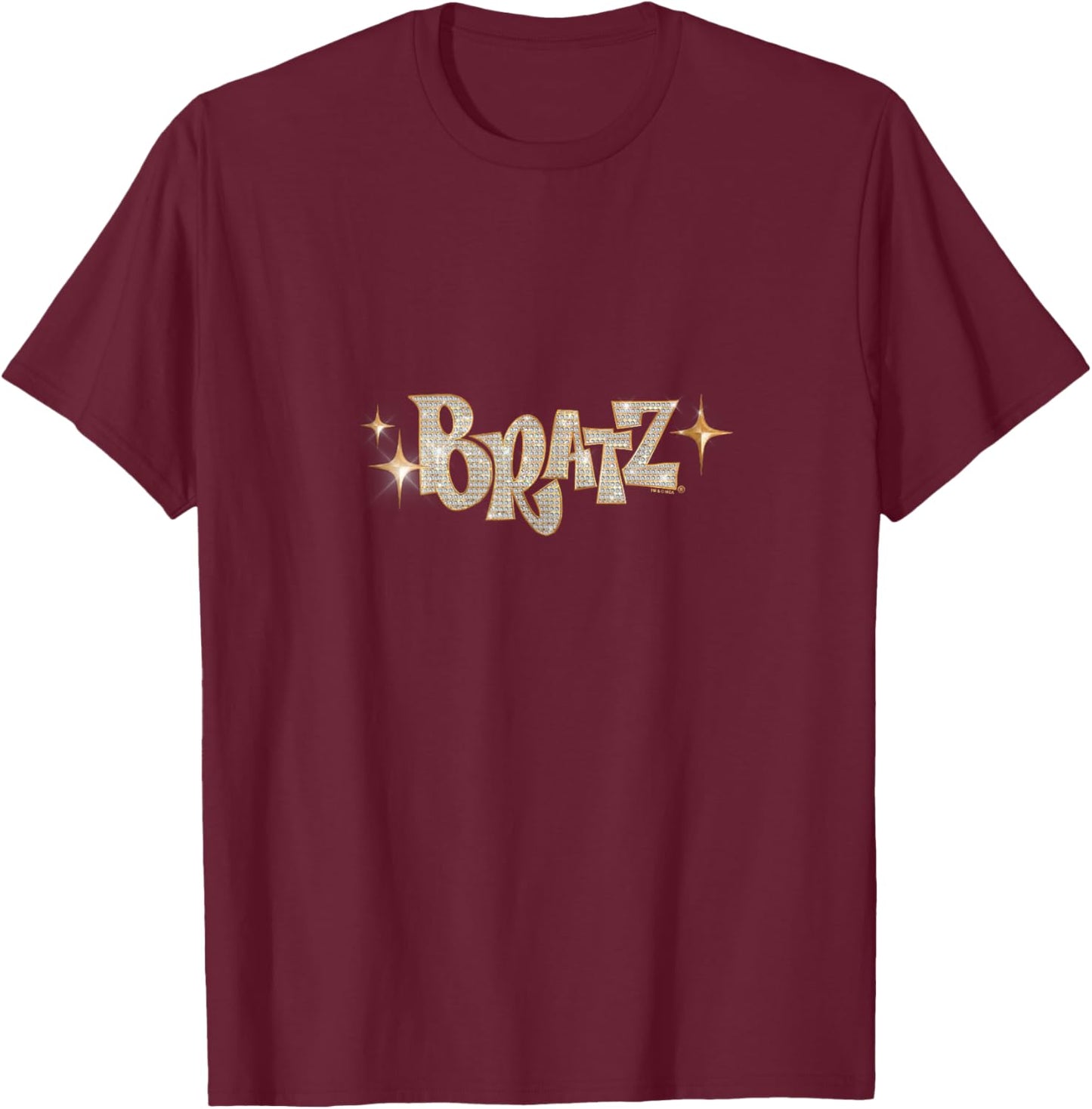Bratz Classic Logo Bling Vintage T-Shirt - T-Shirt | Maroon