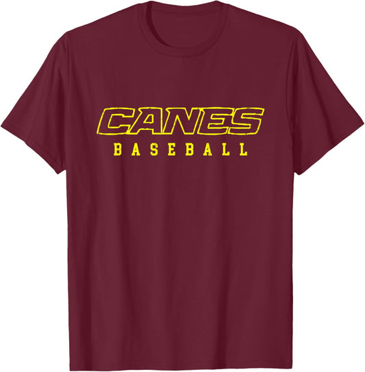 AS Canes Baseball Sports T-Shirt - T-Shirt | Maroon