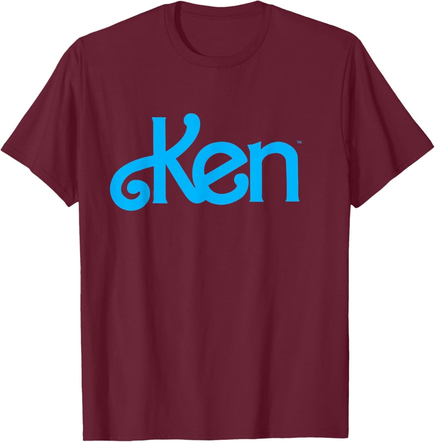 Barbie Ken 1980's Logo , Men's Classic Fit Black Small T-Shirt - T-Shirt | Maroon