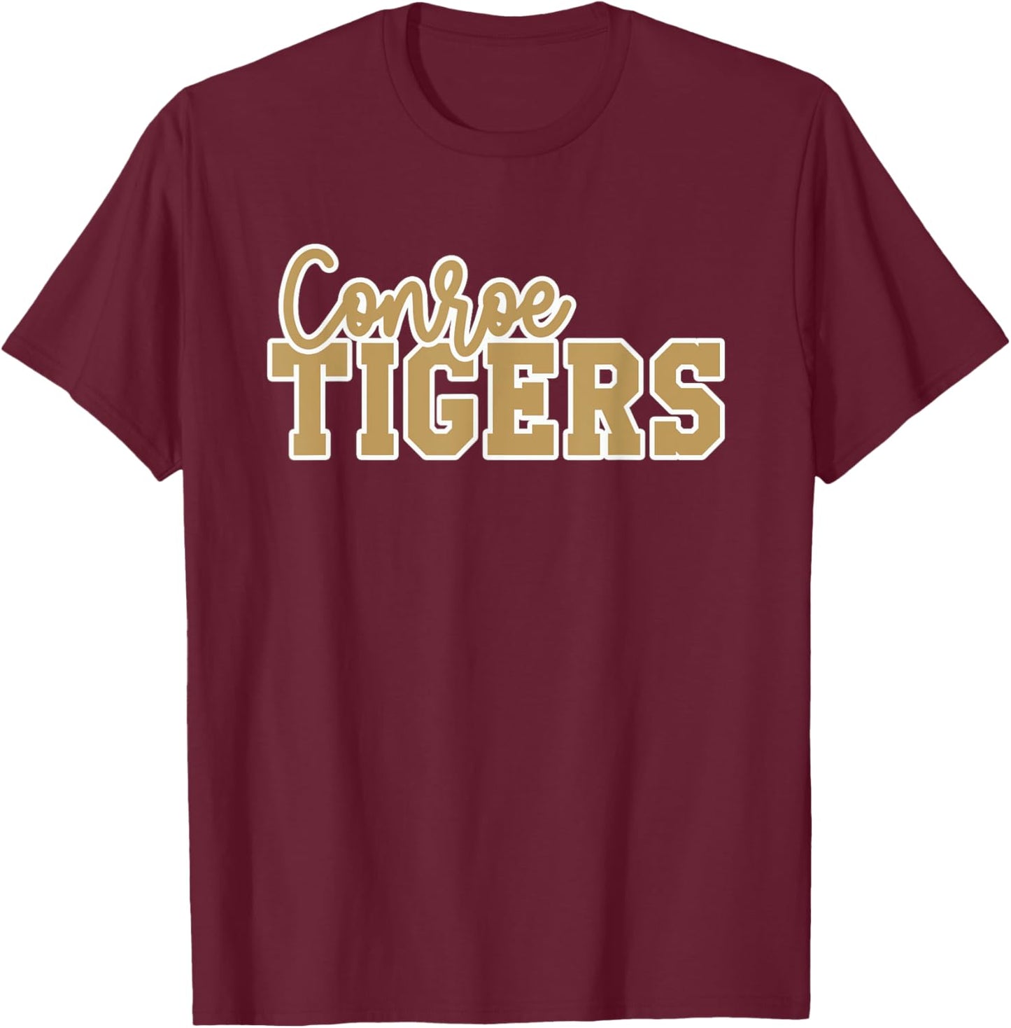 Conroe High School Tigers T-Shirt - T-Shirt | Maroon