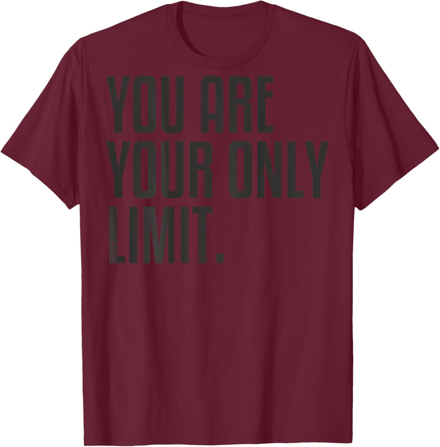 Fitness Quote Y2K Gym Training Back Print Yoga Sport Workout T-Shirt - T-Shirt | Maroon