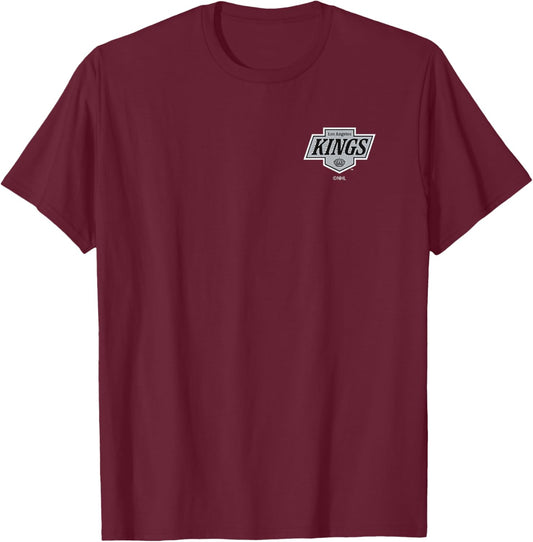 Los Angeles Kings Support Dark Heather Officially Licensed T-Shirt - T-Shirt | Maroon