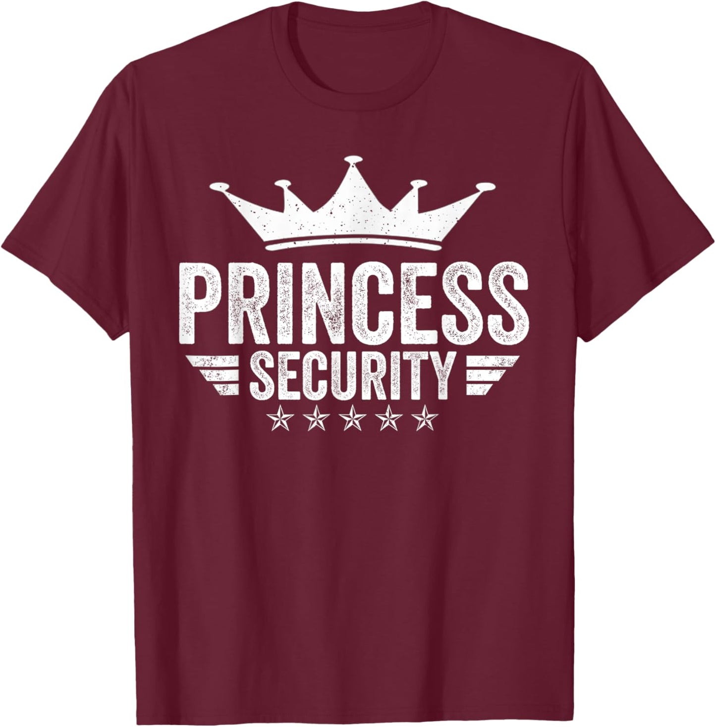 Princess Security Protection Birthday Party matching family T-Shirt - T-Shirt | Maroon