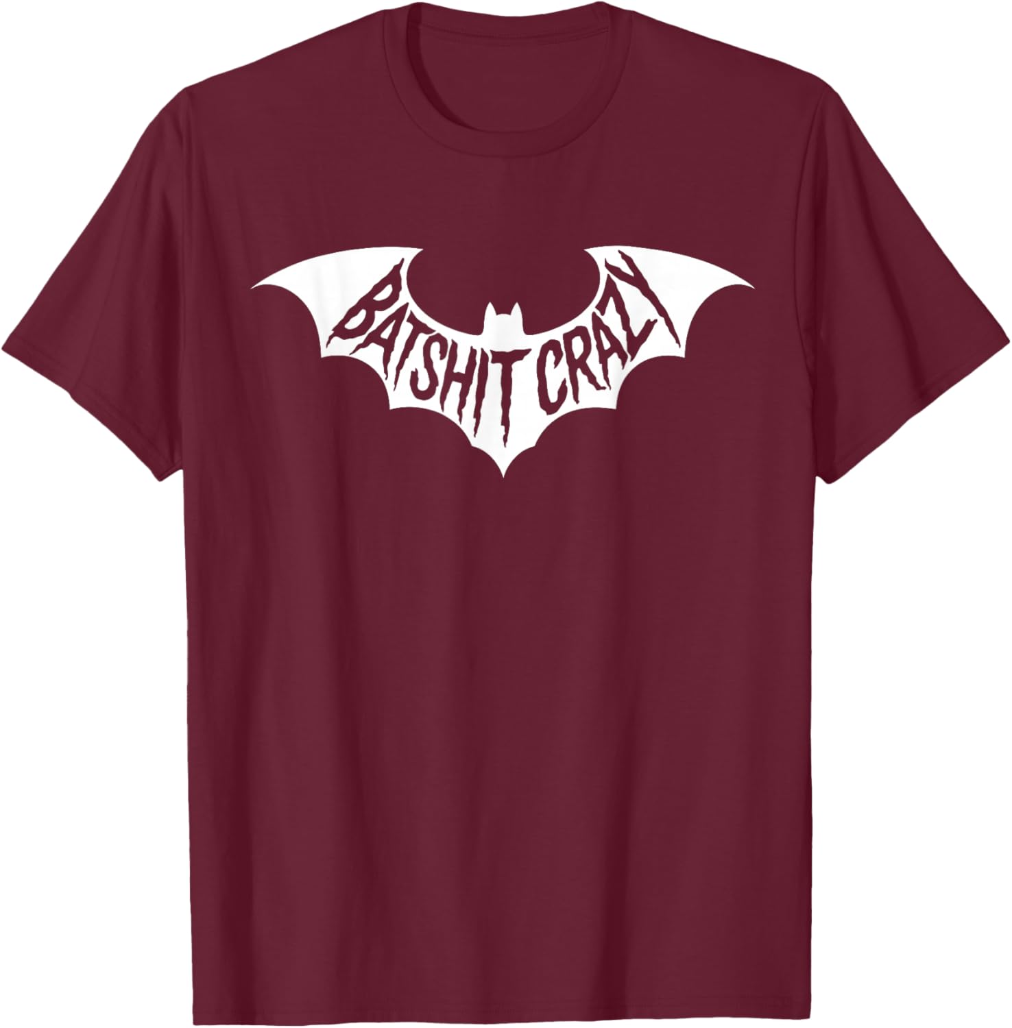 Batshit Crazy Wacky Cartoon Funny Bat Lover Halloween T-Shirt - T-Shirt | Maroon