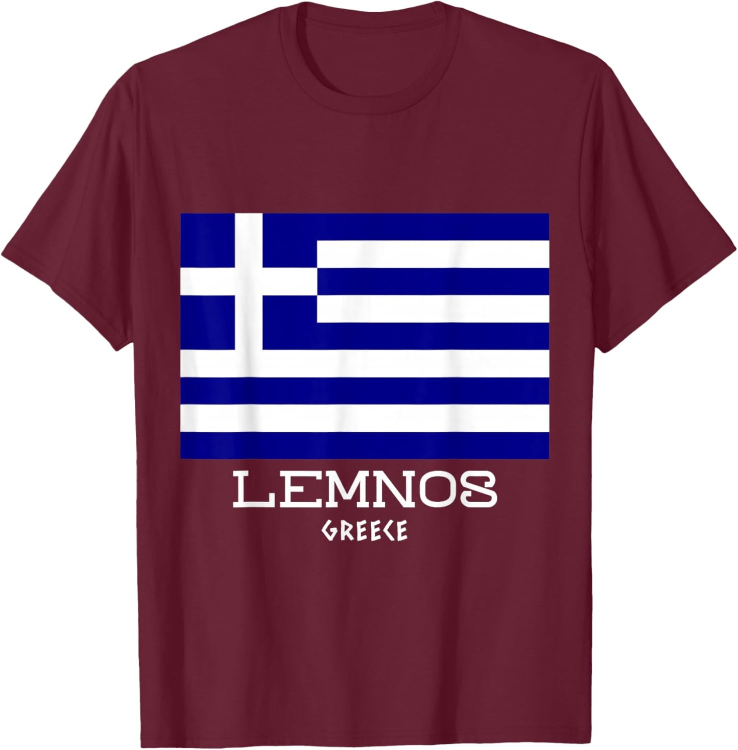 Lemnos Greece Limnos Greek Island Hellas Vacation Souvenir T-Shirt - T-Shirt | Maroon