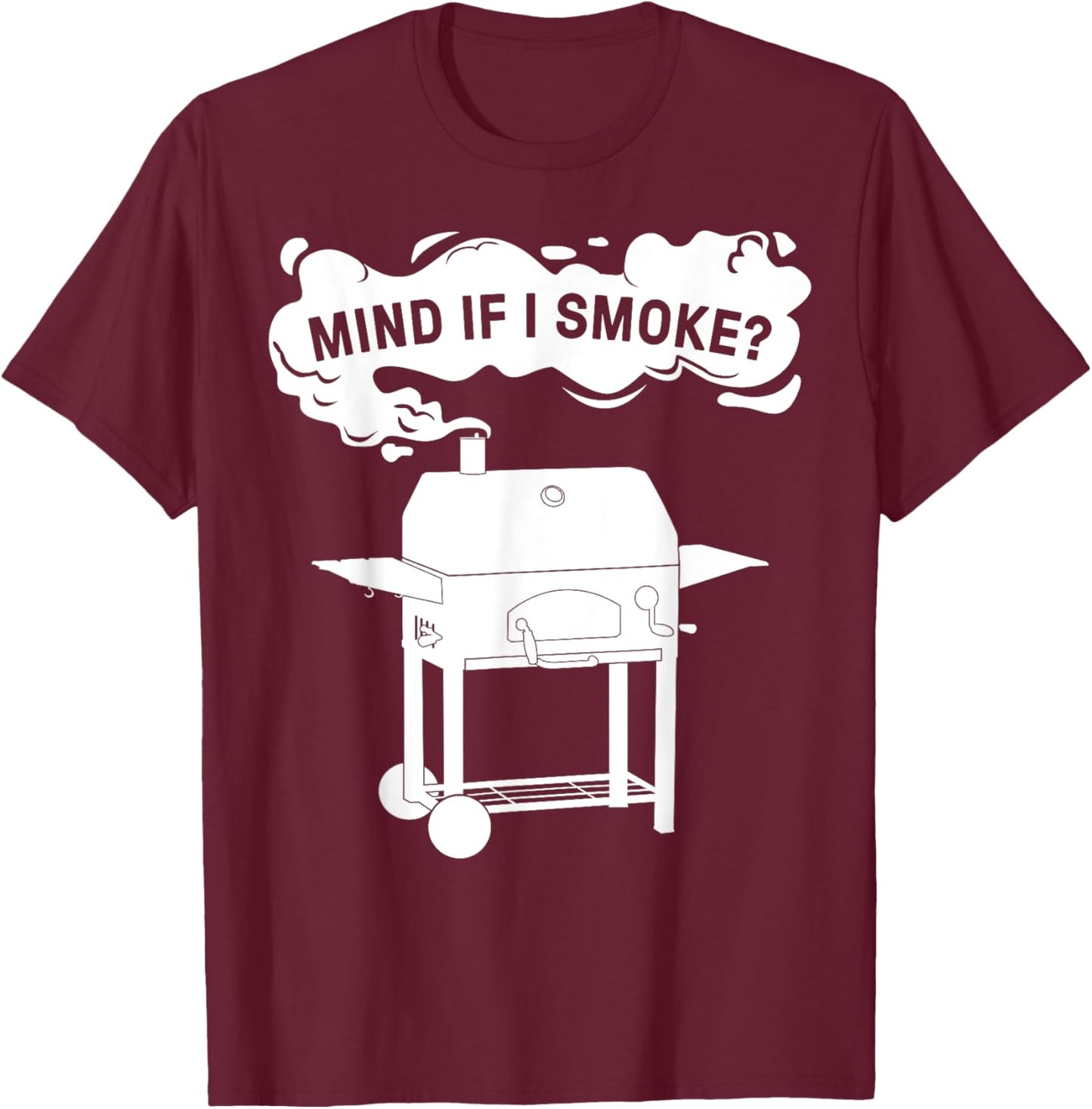Funny BBQ Art Women Grilling Meat Smoking Barbecue T-Shirt - T-Shirt | Maroon