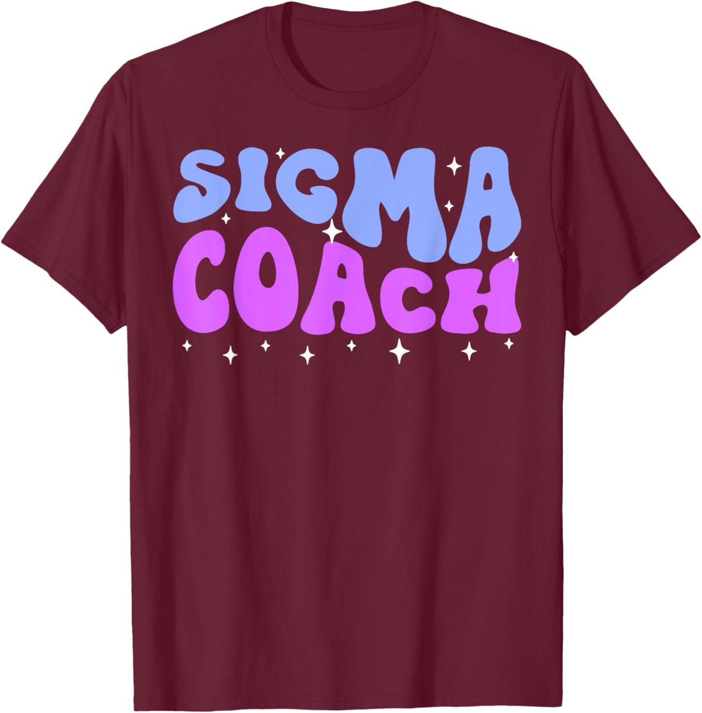 Sigma Coach Lone Wolf Stoic Strategist Groovy Art T-Shirt - T-Shirt | Maroon