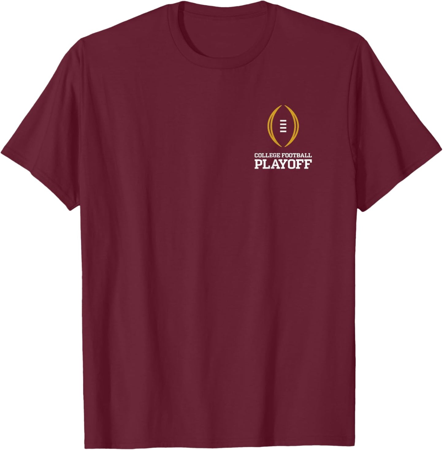 College Football Playoff CFP Front Back Officially Licensed T-Shirt - T-Shirt | Maroon