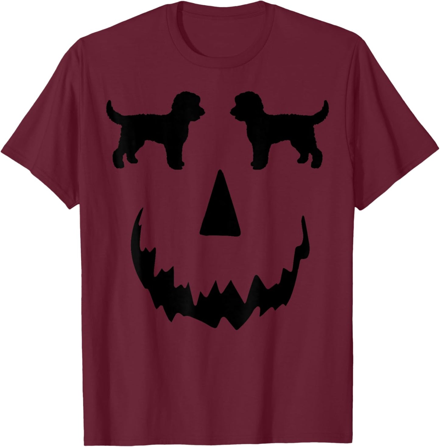 Pumpkin Doodle Halloween, Goldendoodle Halloween T-Shirt - T-Shirt | Maroon