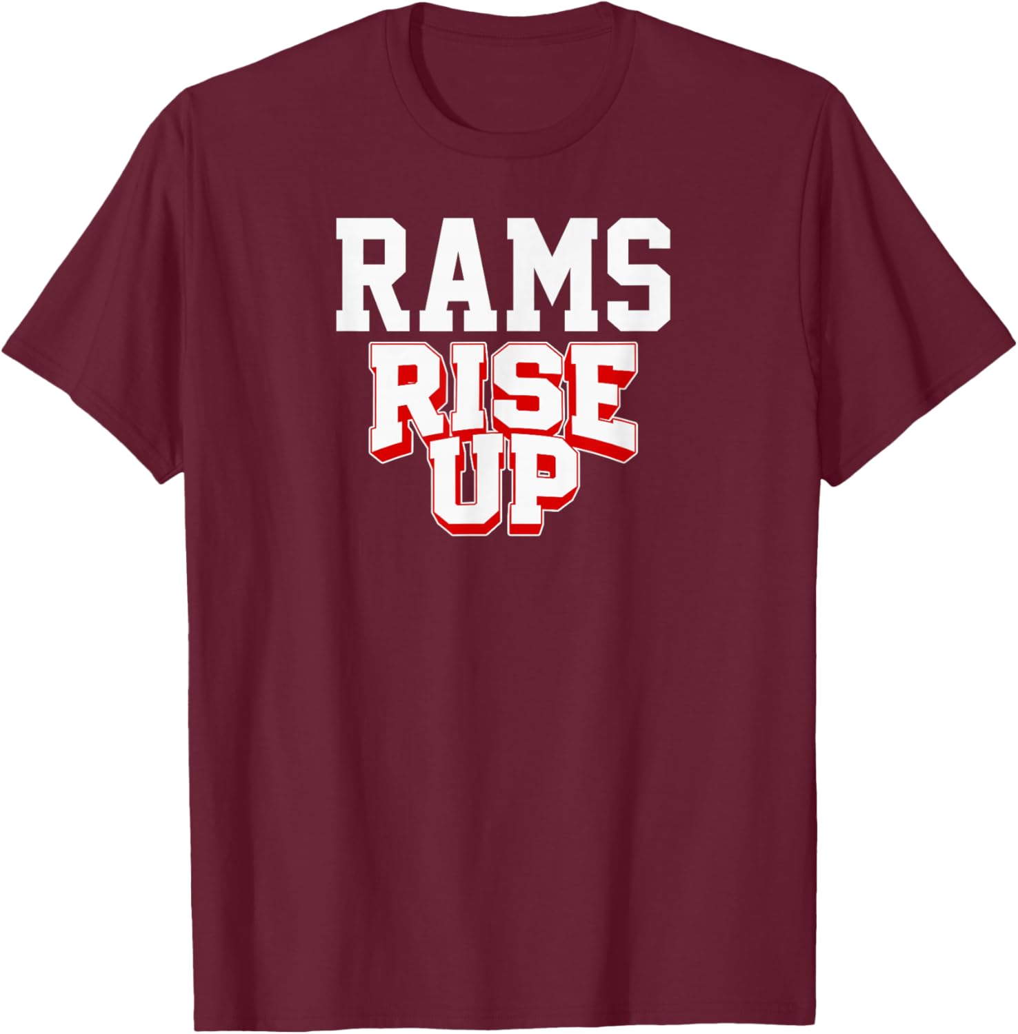 Rogers Rams Rise Up HS T-Shirt - T-Shirt | Maroon
