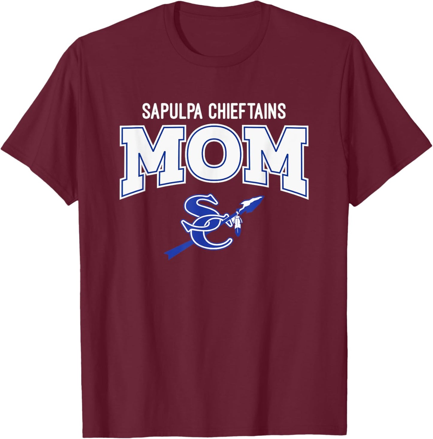 Sapulpa Chieftains Logo Mom HS T-Shirt - T-Shirt | Maroon