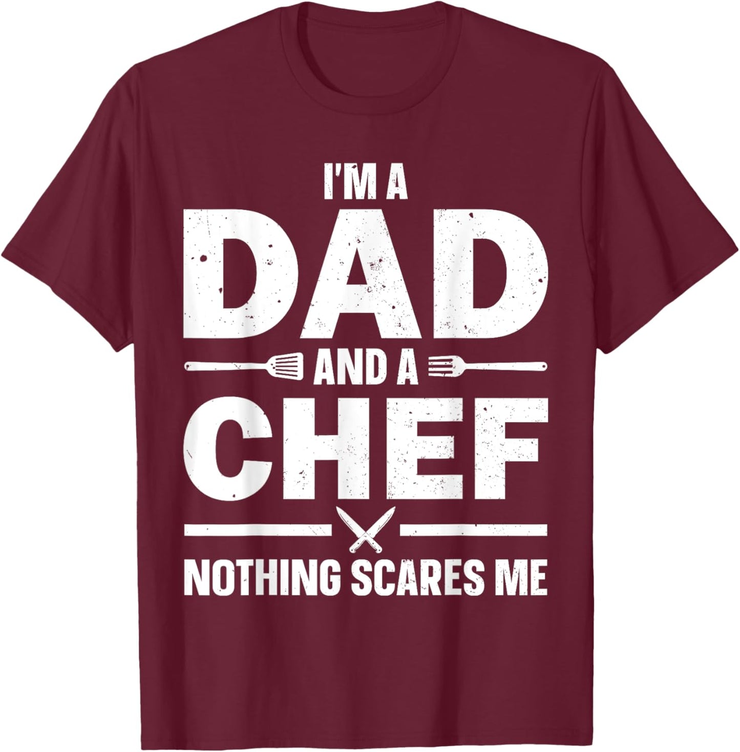 Best Chef Gift Culinary Cook Accessories & Stuff Chef Dad Art Father Male Cooking Lover Kitchen Chef T-Shirt - T-Shirt | Maroon