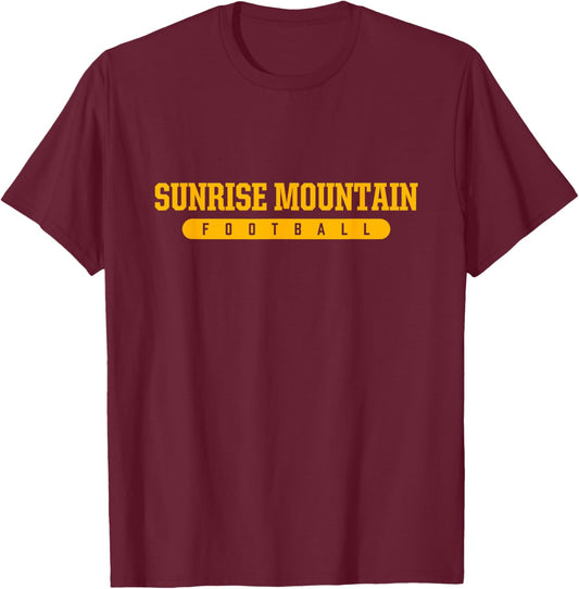 Sunrise Mountain High School Football T-Shirt - T-Shirt | Maroon