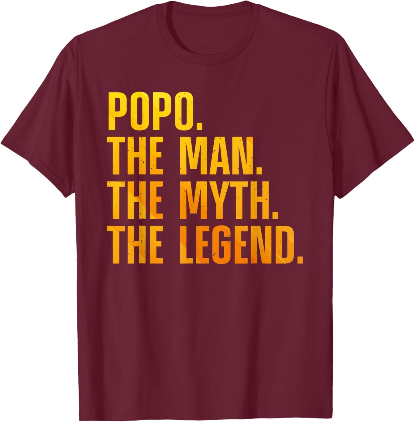 Best Popo Design For Grandpa Grandfather From Grandkids Popo T-Shirt - T-Shirt | Maroon