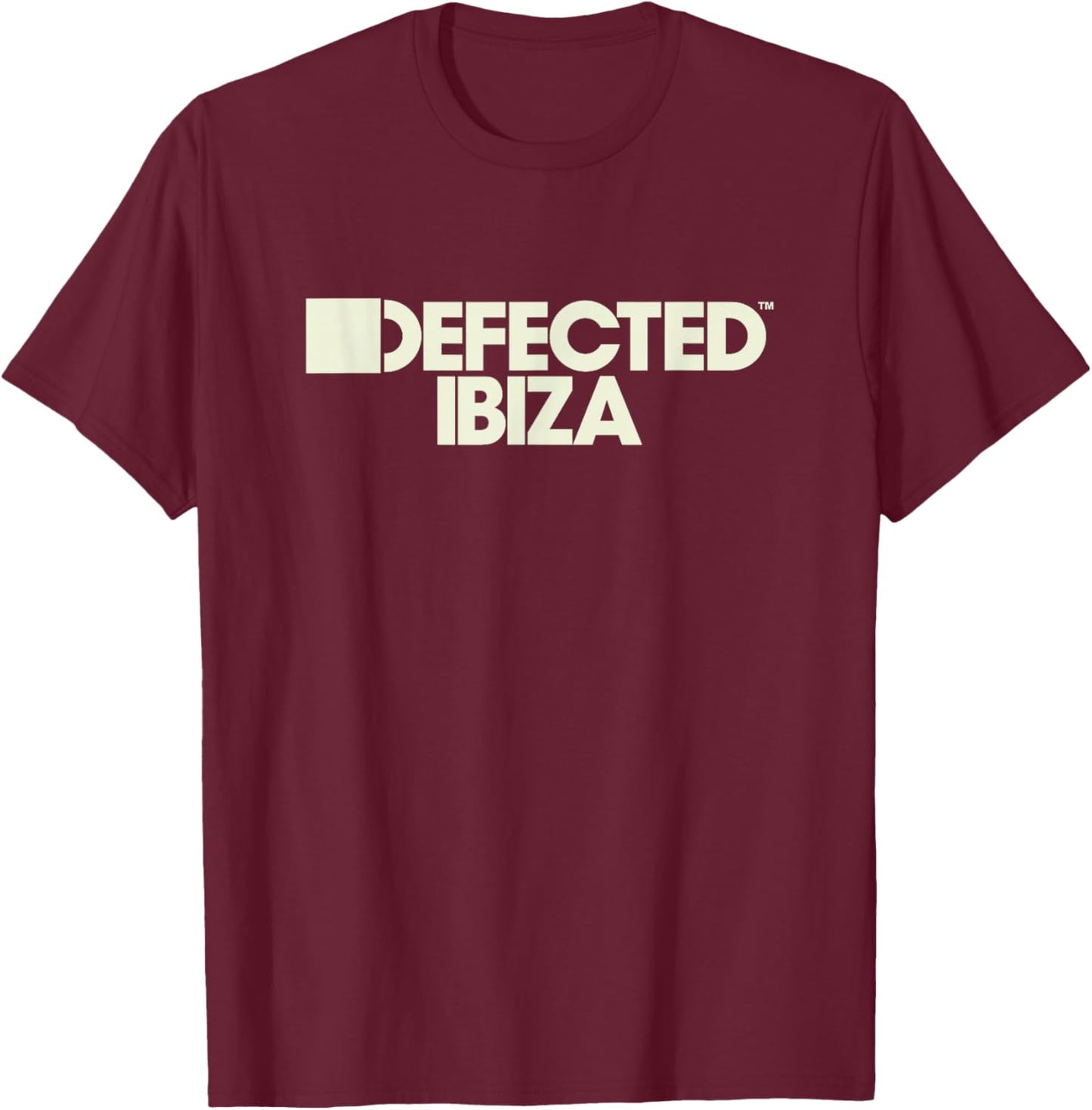 Defected Ibiza Light Print T-Shirt - T-Shirt | Maroon