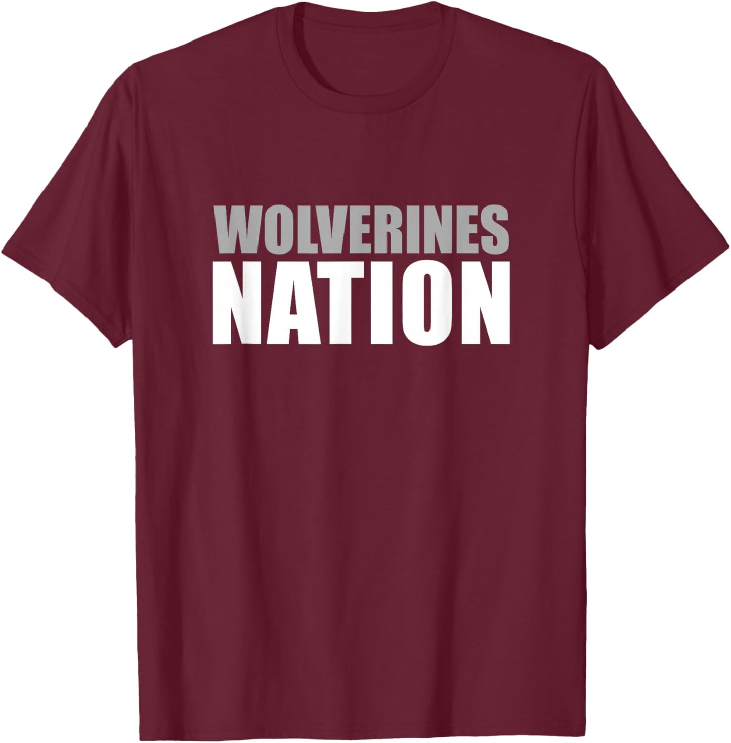 Overton Wolverines Nation HS T-Shirt - T-Shirt | Maroon