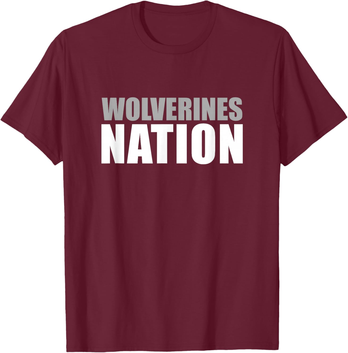 Overton Wolverines Nation HS T-Shirt - T-Shirt | Maroon