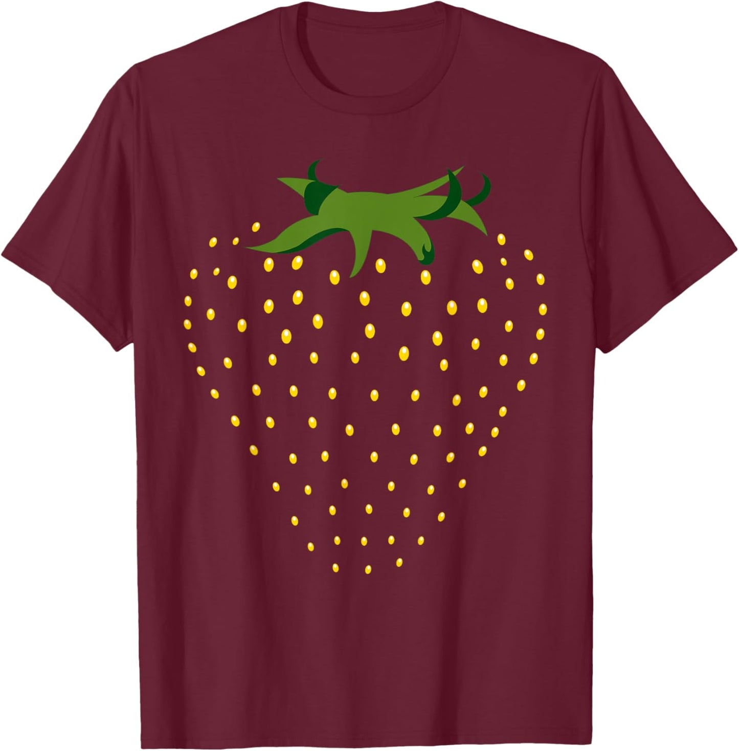 Funny Strawberry Fruit Cosplay DIY Halloween Costume Day T-Shirt - T-Shirt | Maroon