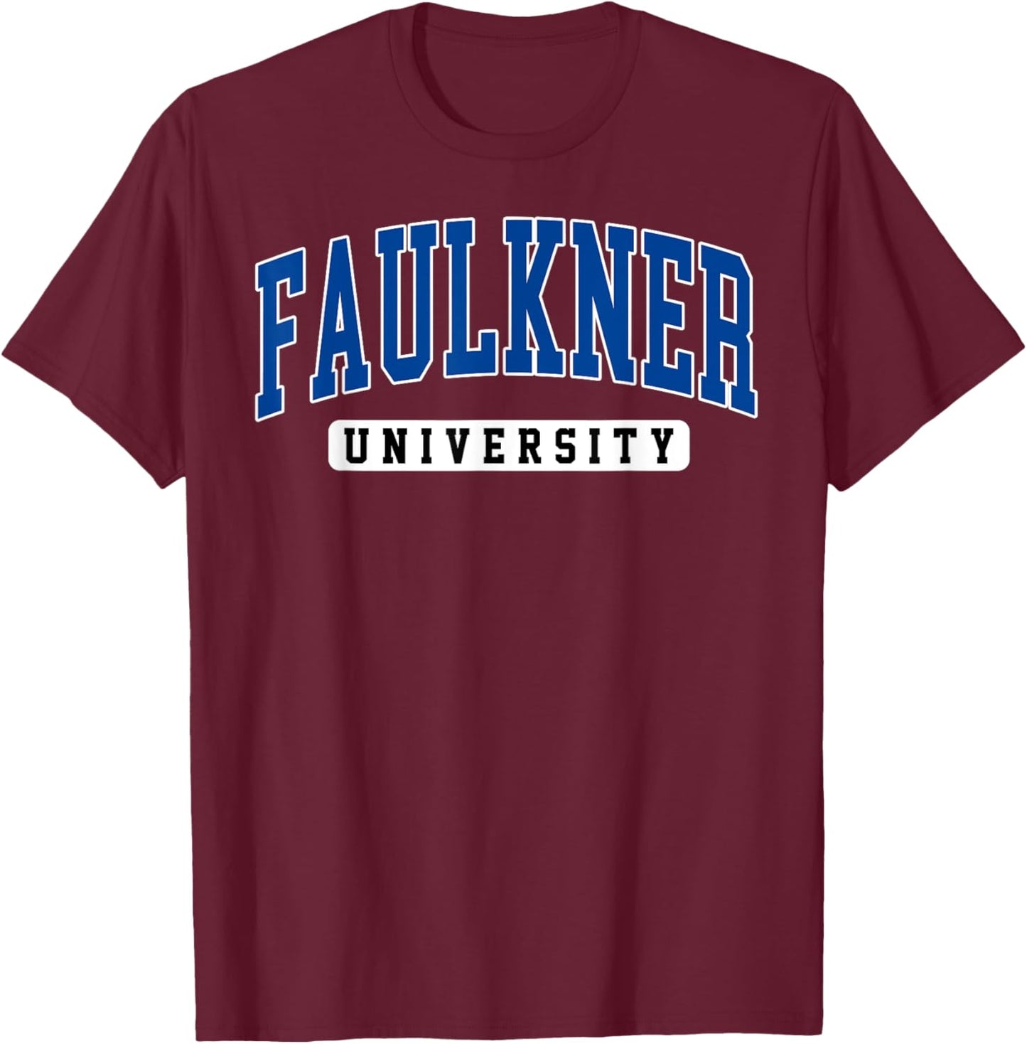 Faulkner University Arch Vintage Sports Design Women T-Shirt - T-Shirt | Maroon